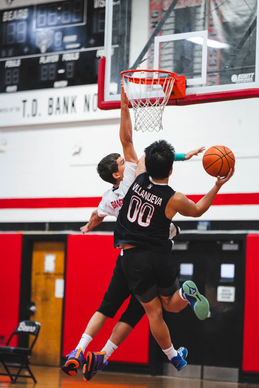 Block at the rim in a Bergen League game